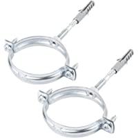 (Paquete de 2 uds.) Soportes metálicos para tubos Clips Abrazaderas para tubos Ø 75-80 mm (2)